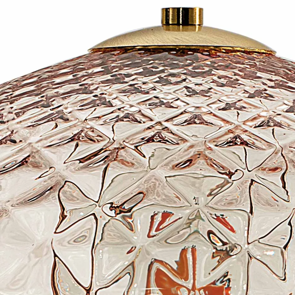 Grande lampe de table en verre vénitien de différentes couleurs, fabriquée en Italie - Elisia Viadurini