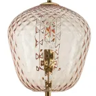 Grande lampe de table en verre vénitien de différentes couleurs, fabriquée en Italie - Elisia Viadurini