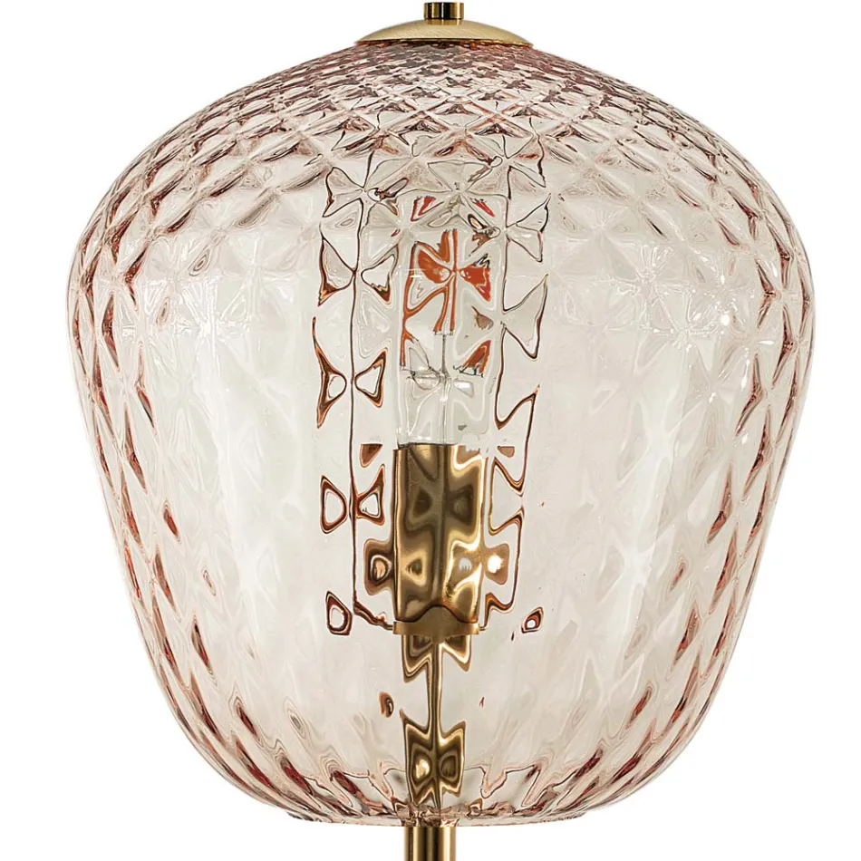 Grande lampe de table en verre vénitien de différentes couleurs, fabriquée en Italie - Elisia Viadurini