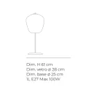 Grande lampe de table en verre vénitien de différentes couleurs, fabriquée en Italie - Elisia Viadurini