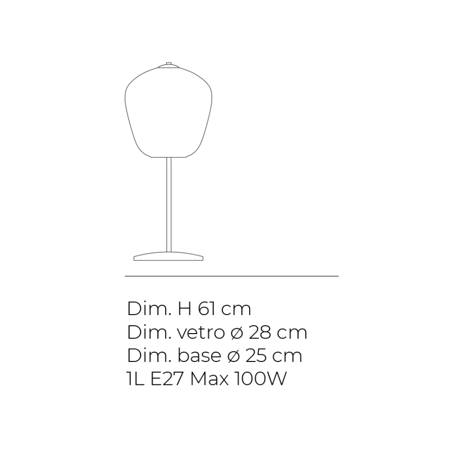 Grande lampe de table en verre vénitien de différentes couleurs, fabriquée en Italie - Elisia Viadurini