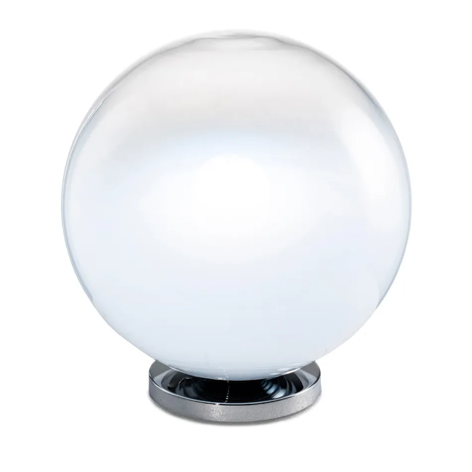 Lampe de table Isotta en verre et métal, disponible en deux tailles, fabriquée en Italie Viadurini