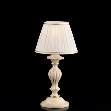 Lampe en bois avec abat-jour fabriqué en Italie pour la décoration intérieure - Milan Viadurini