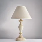 Lampe en bois avec abat-jour fabriqué en Italie pour la décoration intérieure - Toscane Viadurini
