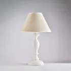 Lampe en bois avec abat-jour fabriqué en Italie pour la décoration intérieure - Toscane Viadurini