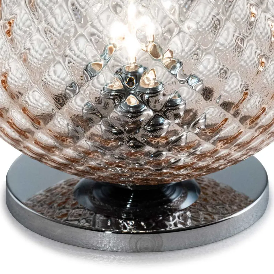 Lampe de table Elisia en verre soufflé à la main, petite, fabriquée en Italie  Viadurini