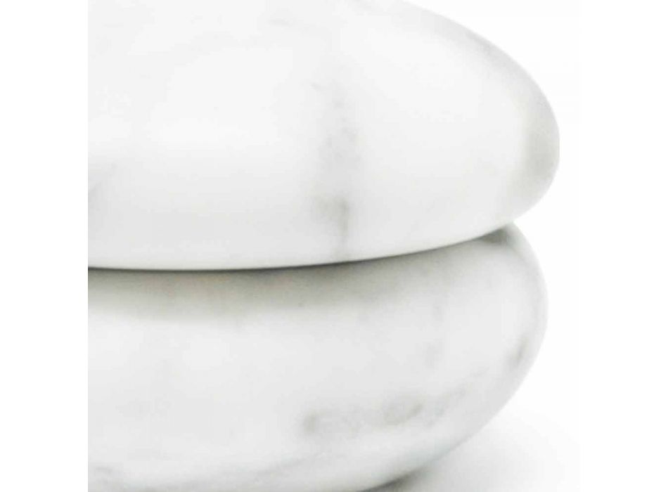 Moulin à poivre en marbre blanc de Carrare Satin Moderne Fabriqué en Italie - Faron Viadurini