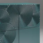 Buffet 5 portes en MDF laqué avec décor gravé et fini à la main - Motif crabe Viadurini