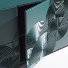 Buffet 5 portes en MDF laqué avec décor gravé et fini à la main - Motif crabe Viadurini