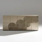 Buffet 5 portes en MDF laqué avec décor gravé et fini à la main - Motif crabe Viadurini