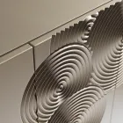 Buffet 5 portes en MDF laqué avec décor gravé et fini à la main - Motif crabe Viadurini