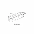 Buffet mural en bois blanc mat et verres miroirs - Senese Viadurini