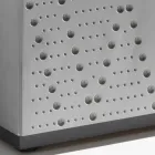 Buffet à 3 portes et 3 étagères intérieures, décor en aluminium de fonderie - Scorpion Viadurini