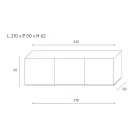 Buffet à 3 portes et 3 étagères intérieures, décor en aluminium de fonderie - Scorpion Viadurini