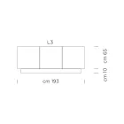 Buffet avec 3 portes et structure laquée et stratifiée Made in Italy - Ferrara Viadurini