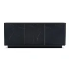 Buffet avec 3 portes et structure laquée et stratifiée Made in Italy - Ferrara Viadurini