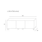 Buffet à 3 portes en aggloméré de bois peint - Ariete Viadurini