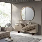 Buffet à 3 portes en MDF laqué recouvertes de verre miroir - Diletta Viadurini