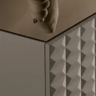 Buffet à 4 portes en MDF recouvert de PVC laqué, fabriqué en Italie - Dorotea Viadurini