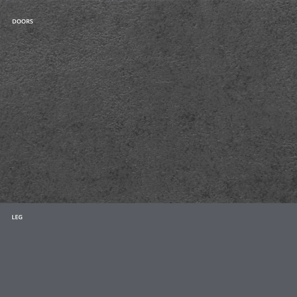 Buffet avec portes en stratifié HPL effet pierre fabriqué en Italie - Fiorenza Viadurini