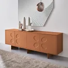 Buffet Rialto à quatre portes en MDF et mélaminé, disponible en deux finitions. Fabriqué en Italie. Viadurini