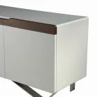 Buffet avec Structure en Mdf Blanc 2 Pieds en Fer Made in Italy - Corail Viadurini