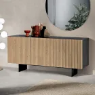 Buffet d'intérieur Estella avec structure stratifiée et portes en MDF recouvert de PVC Viadurini