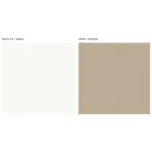 Buffet de salon avec 4 portes en verre blanc et finition vison Made in Italy - Eva Viadurini