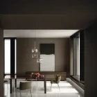 Buffet en bois avec structure en verre Made in Italy - Azuki Viadurini