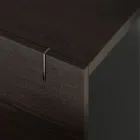 Buffet en bois avec structure en verre Made in Italy - Azuki Viadurini