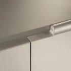 Buffet de salon avec 3 portes finition nickel fabriqué en Italie - Foglio Viadurini