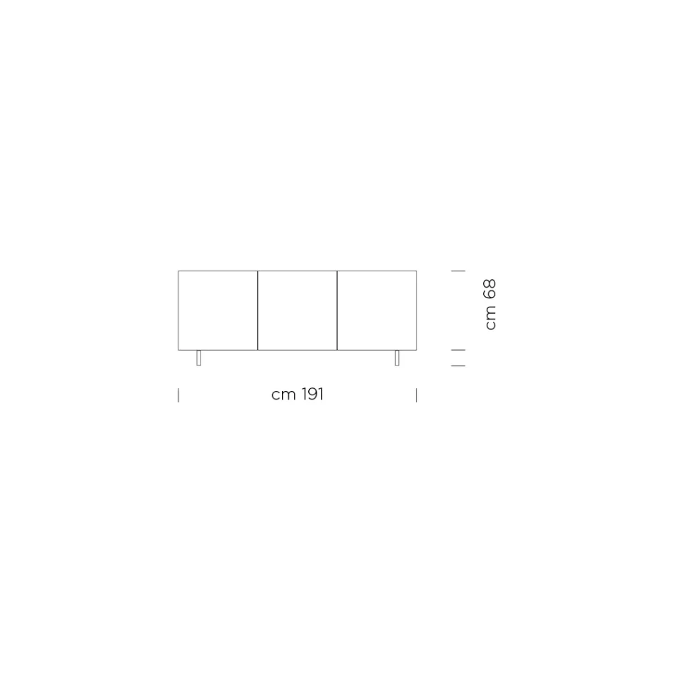 Buffet de salon en bois mat et stratifié HPL Made in Italy - Fiorenza Viadurini