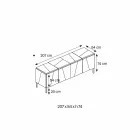 Buffet de salon mobile en bois noir mat avec miroirs et pieds fumés - Senese Viadurini