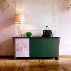 Buffet Design en Gres avec Structure en Bois et Mdf Made in Italy - Cunea Viadurini