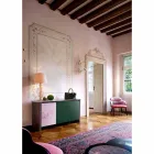 Buffet Design en Gres avec Structure en Bois et Mdf Made in Italy - Cunea Viadurini