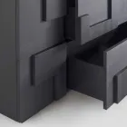 conception Buffet chaleur en bois de mélèze brossé traité Azalea Viadurini