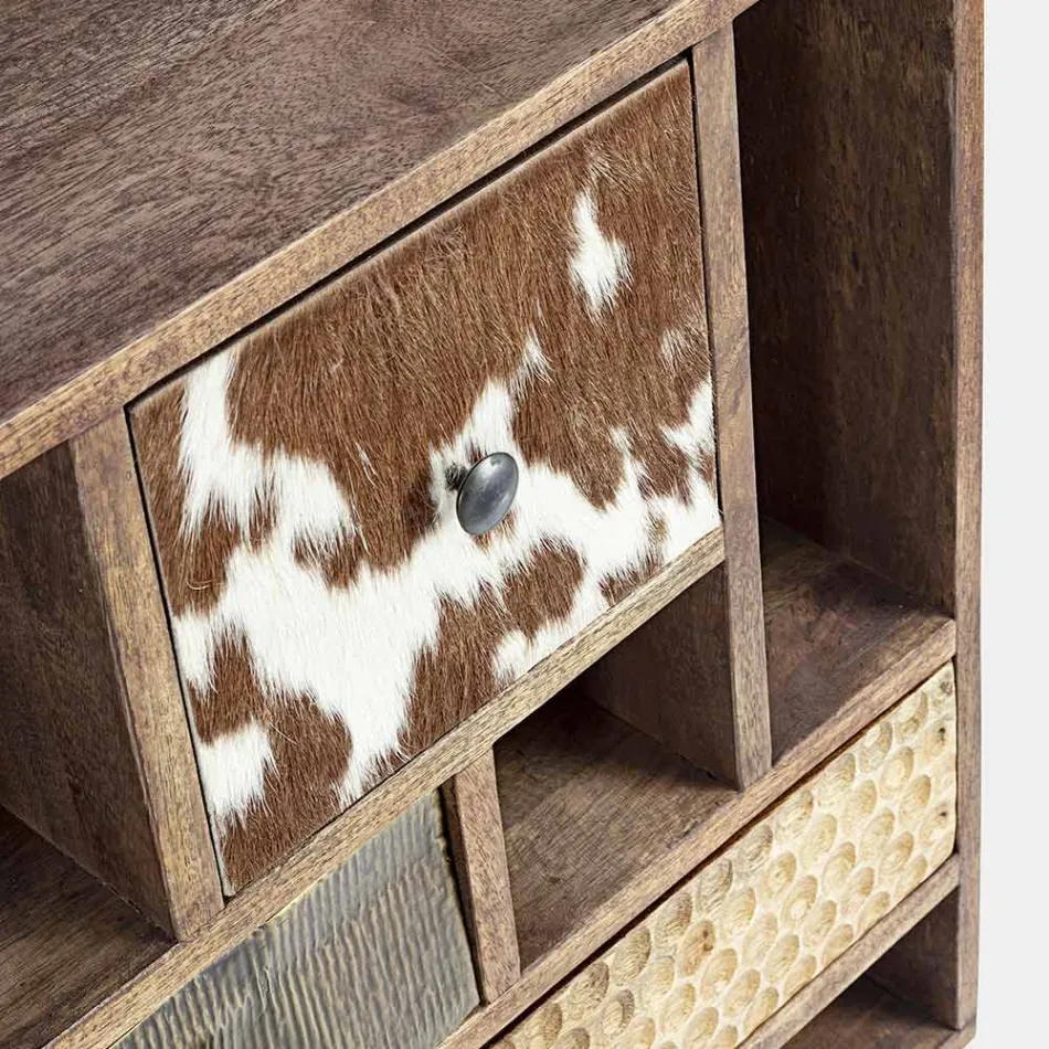 Buffet Ethnique en Manguier Recyclé et Acacia Homemotion - Auriel Viadurini