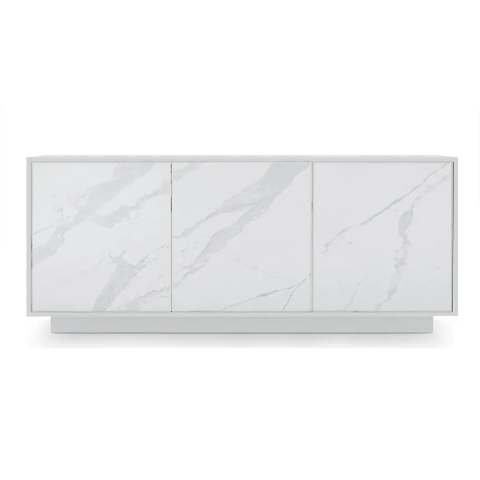 Buffet en bois avec 2 ou 3 portes en stratifié HPL Made in Italy - Fiorenza Viadurini