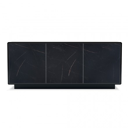 Buffet en bois avec 2 ou 3 portes en stratifié HPL Made in Italy - Fiorenza Viadurini