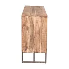 Buffet en Bois d'Acacia et Acier 2 Portes et 3 Tiroirs Homemotion - Aimune Viadurini