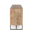 Buffet en Bois d'Acacia et Acier 2 Portes et 3 Tiroirs Homemotion - Aimune Viadurini