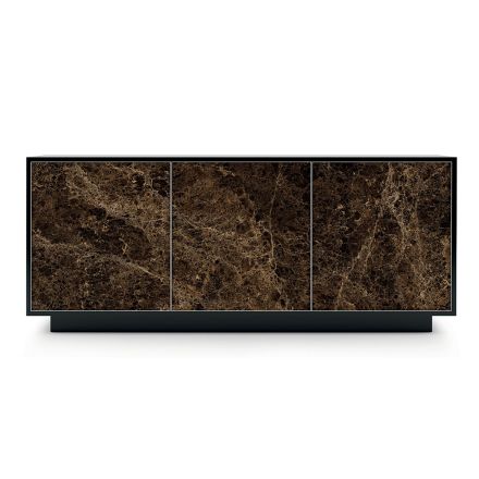 Buffet en bois laqué avec 2 ou 3 portes en céramique Made in Italy - Fiorenza Viadurini