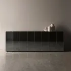 Buffet moderne en bois miroir au design élégant, fabriqué en Italie - Ester Viadurini