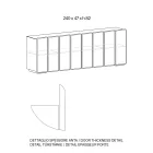 Buffet moderne élégant en bois miroir, fabriqué en Italie - Ester Viadurini