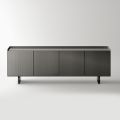 Buffet moderne à portes battantes en verre laqué, fabriqué en Italie - Lutea