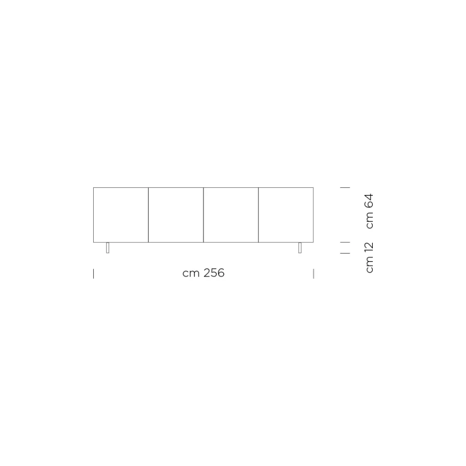 Buffet moderne en bois de frêne plaqué Made in Italy - Galassia Viadurini