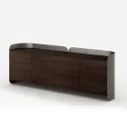 Buffet moderne en bois et métal courbé, fabriqué en Italie - Rugiada Viadurini