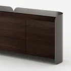 Buffet moderne en bois et métal courbé, fabriqué en Italie - Rugiada Viadurini
