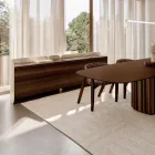 Buffet moderne en bois et métal courbé, fabriqué en Italie - Rugiada Viadurini