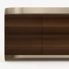 Buffet moderne en bois et métal courbé, fabriqué en Italie - Rugiada Viadurini